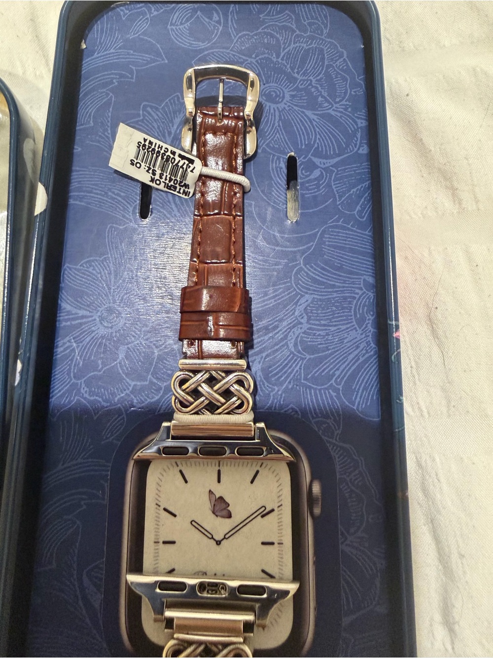 NWT Brighton Interlok Reversible Leather Brown & Black Smartwatch Band ($128) - Picture 3 of 7